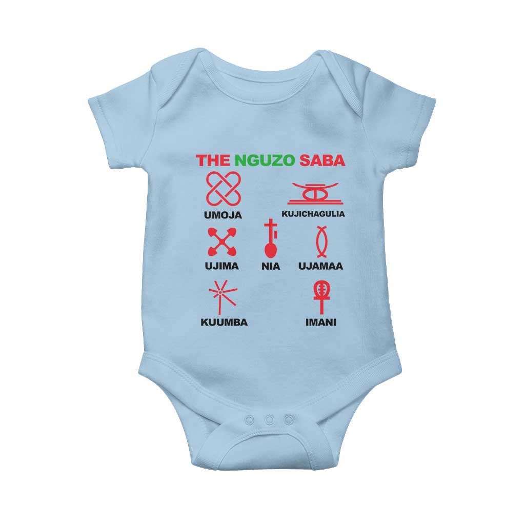 Nguzo Saba Seven Principles Of Kwanzaa Celebration Gift Baby Onesie - Wonder Print Shop
