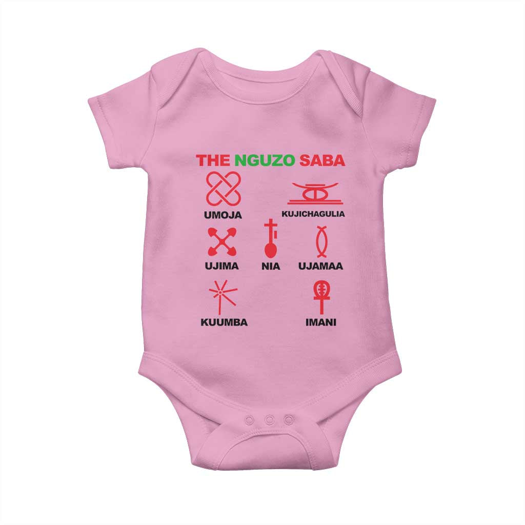 Nguzo Saba Seven Principles Of Kwanzaa Celebration Gift Baby Onesie - Wonder Print Shop