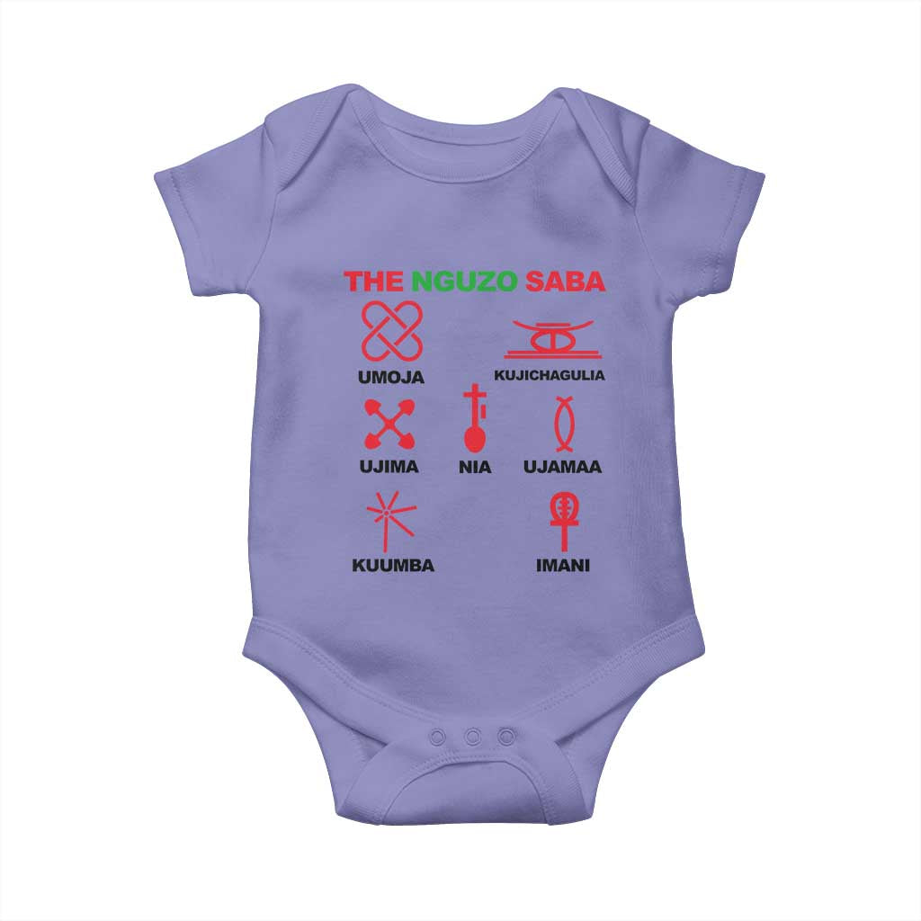 Nguzo Saba Seven Principles Of Kwanzaa Celebration Gift Baby Onesie - Wonder Print Shop