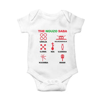 Nguzo Saba Seven Principles Of Kwanzaa Celebration Gift Baby Onesie - Wonder Print Shop