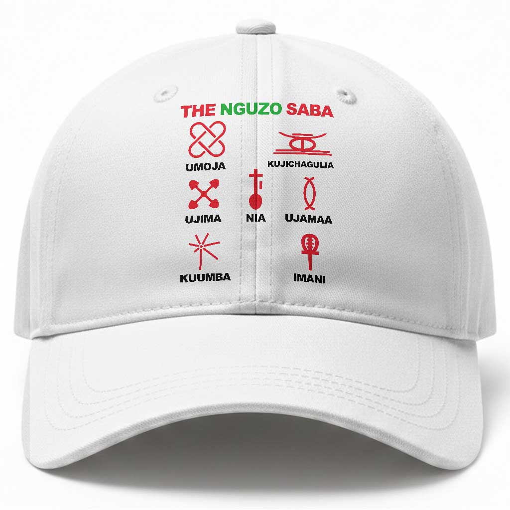 Nguzo Saba Seven Principles Of Kwanzaa Celebration Gift Baseball Cap