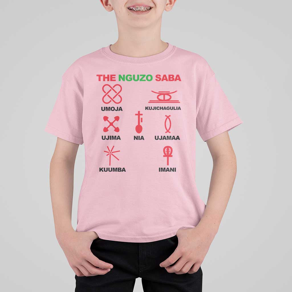 Nguzo Saba Seven Principles Of Kwanzaa Celebration Gift T Shirt For Kid - Wonder Print Shop