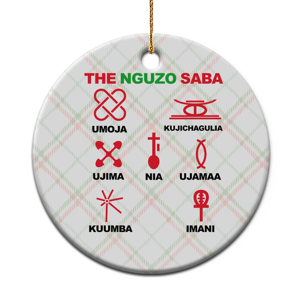 Nguzo Saba Seven Principles Of Kwanzaa Celebration Gift Ceramic Ornament - Wonder Print Shop