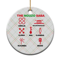 Nguzo Saba Seven Principles Of Kwanzaa Celebration Gift Ceramic Ornament - Wonder Print Shop