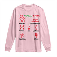 Nguzo Saba Seven Principles Of Kwanzaa Celebration Gift Long Sleeve Shirt - Wonder Print Shop