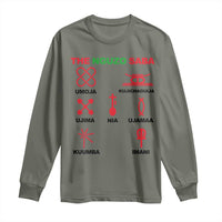 Nguzo Saba Seven Principles Of Kwanzaa Celebration Gift Long Sleeve Shirt - Wonder Print Shop