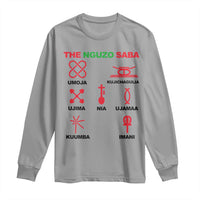 Nguzo Saba Seven Principles Of Kwanzaa Celebration Gift Long Sleeve Shirt - Wonder Print Shop
