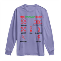 Nguzo Saba Seven Principles Of Kwanzaa Celebration Gift Long Sleeve Shirt - Wonder Print Shop