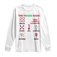 Nguzo Saba Seven Principles Of Kwanzaa Celebration Gift Long Sleeve Shirt - Wonder Print Shop