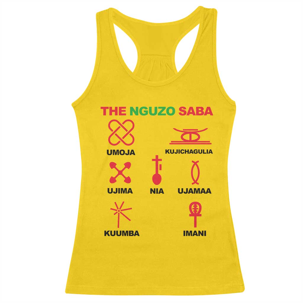 Nguzo Saba Seven Principles Of Kwanzaa Celebration Gift Racerback Tank Top - Wonder Print Shop