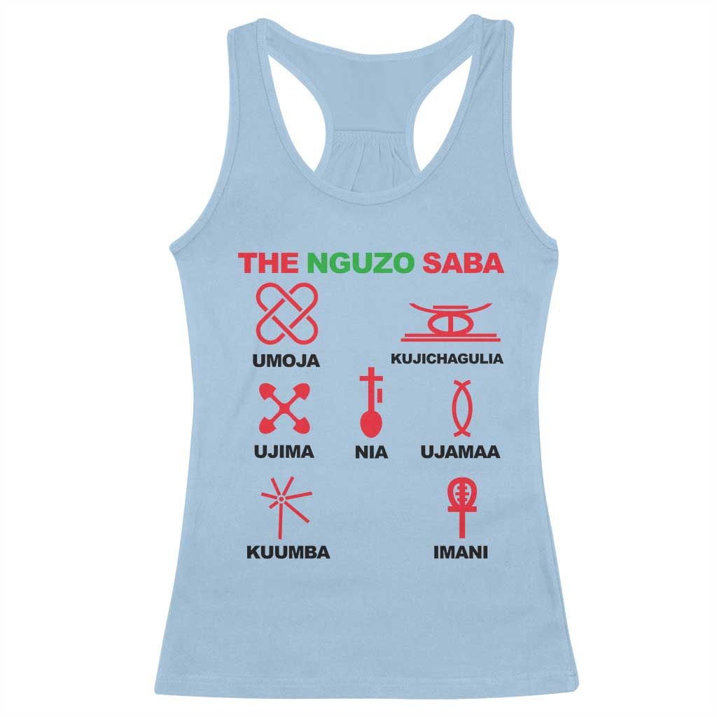 Nguzo Saba Seven Principles Of Kwanzaa Celebration Gift Racerback Tank Top - Wonder Print Shop