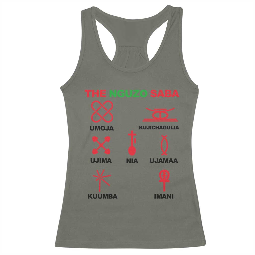 Nguzo Saba Seven Principles Of Kwanzaa Celebration Gift Racerback Tank Top - Wonder Print Shop