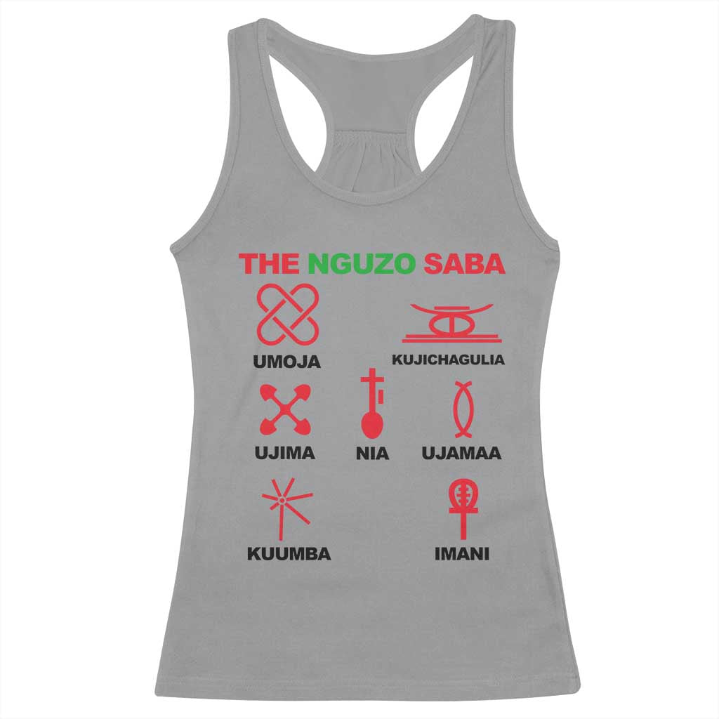 Nguzo Saba Seven Principles Of Kwanzaa Celebration Gift Racerback Tank Top - Wonder Print Shop