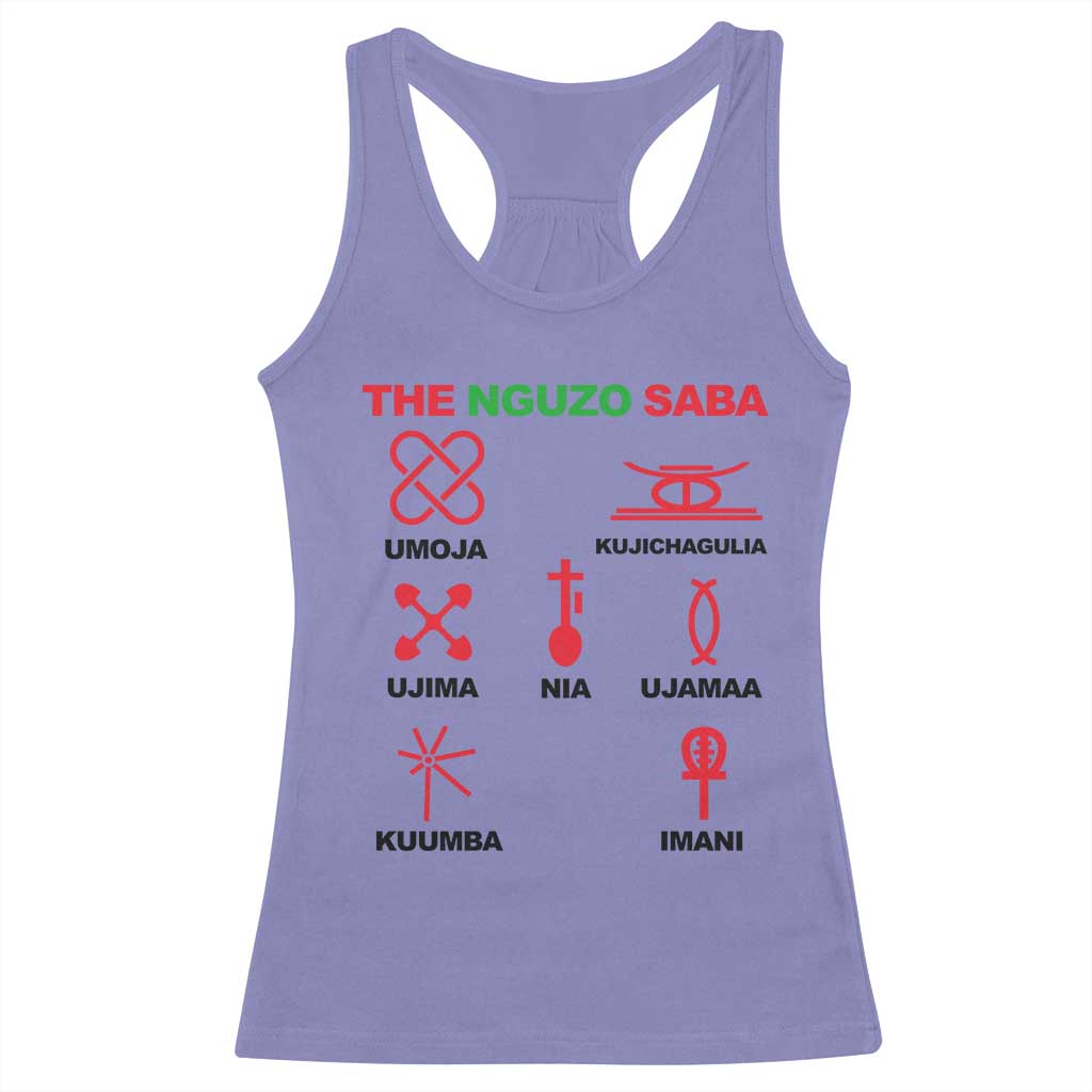 Nguzo Saba Seven Principles Of Kwanzaa Celebration Gift Racerback Tank Top - Wonder Print Shop