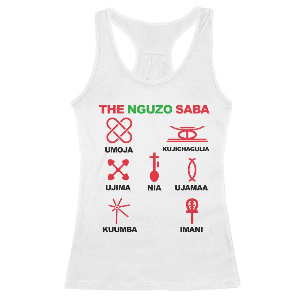 Nguzo Saba Seven Principles Of Kwanzaa Celebration Gift Racerback Tank Top - Wonder Print Shop