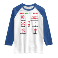 Nguzo Saba Seven Principles Of Kwanzaa Celebration Gift Raglan Shirt - Wonder Print Shop