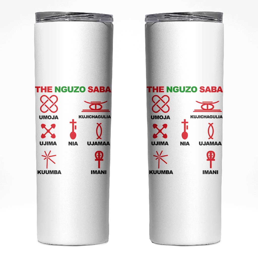 Nguzo Saba Seven Principles Of Kwanzaa Celebration Gift Skinny Tumbler - Wonder Print Shop