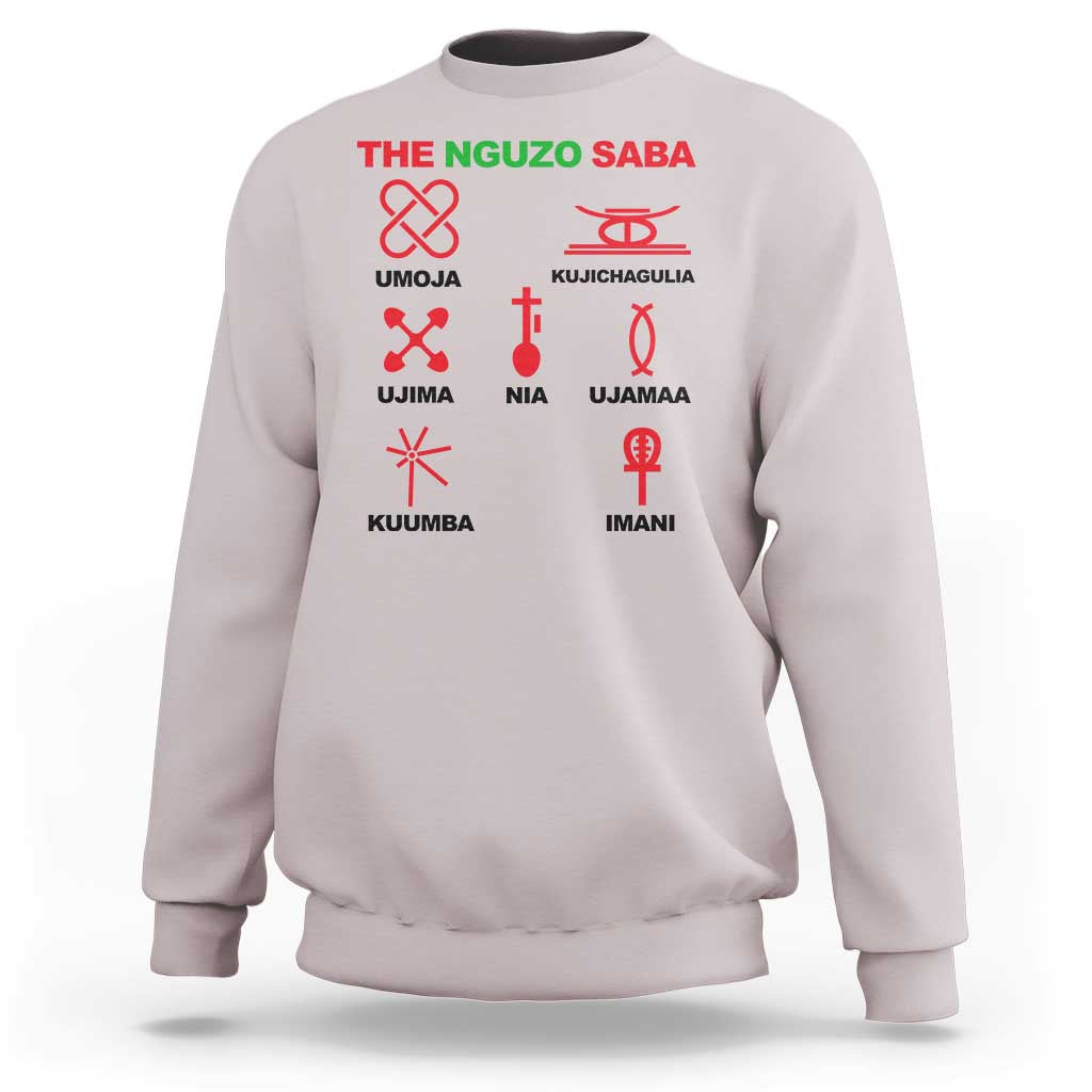Nguzo Saba Seven Principles Of Kwanzaa Celebration Gift Sweatshirt - Wonder Print Shop