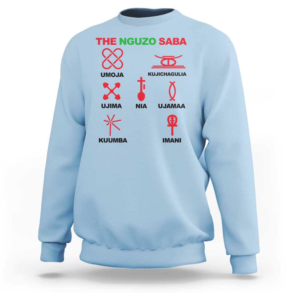 Nguzo Saba Seven Principles Of Kwanzaa Celebration Gift Sweatshirt - Wonder Print Shop