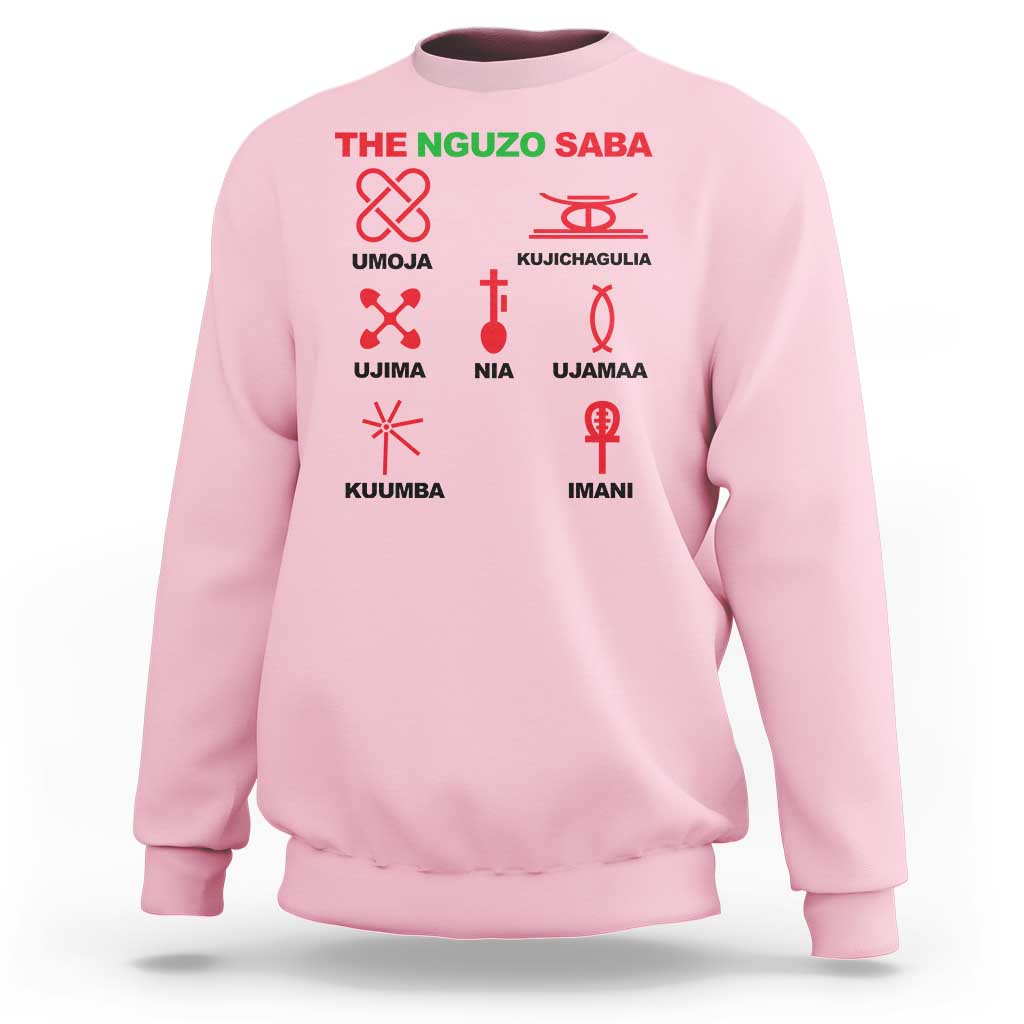 Nguzo Saba Seven Principles Of Kwanzaa Celebration Gift Sweatshirt - Wonder Print Shop