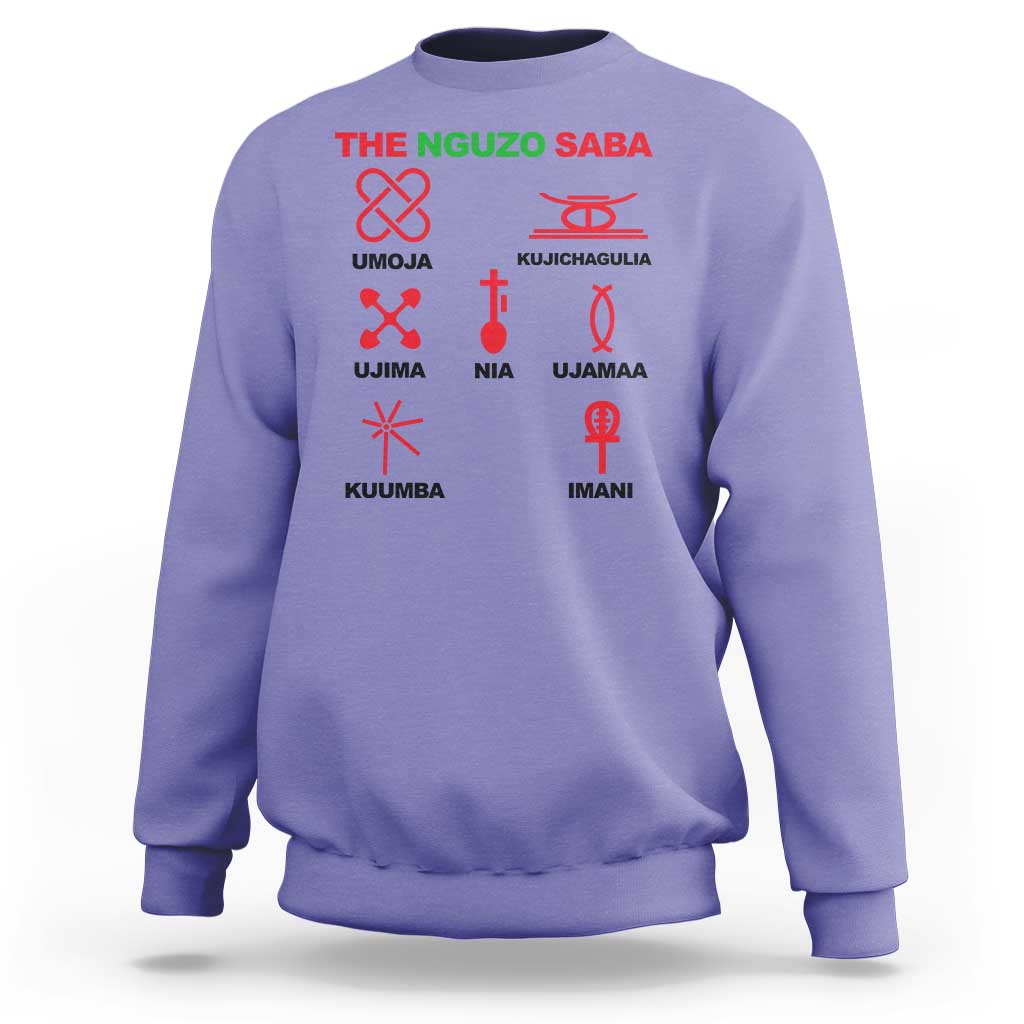 Nguzo Saba Seven Principles Of Kwanzaa Celebration Gift Sweatshirt - Wonder Print Shop