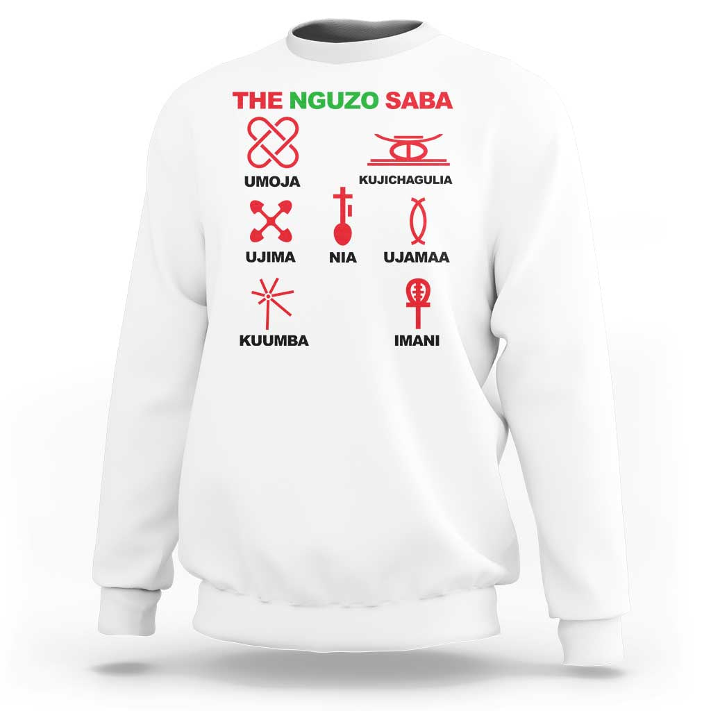 Nguzo Saba Seven Principles Of Kwanzaa Celebration Gift Sweatshirt - Wonder Print Shop