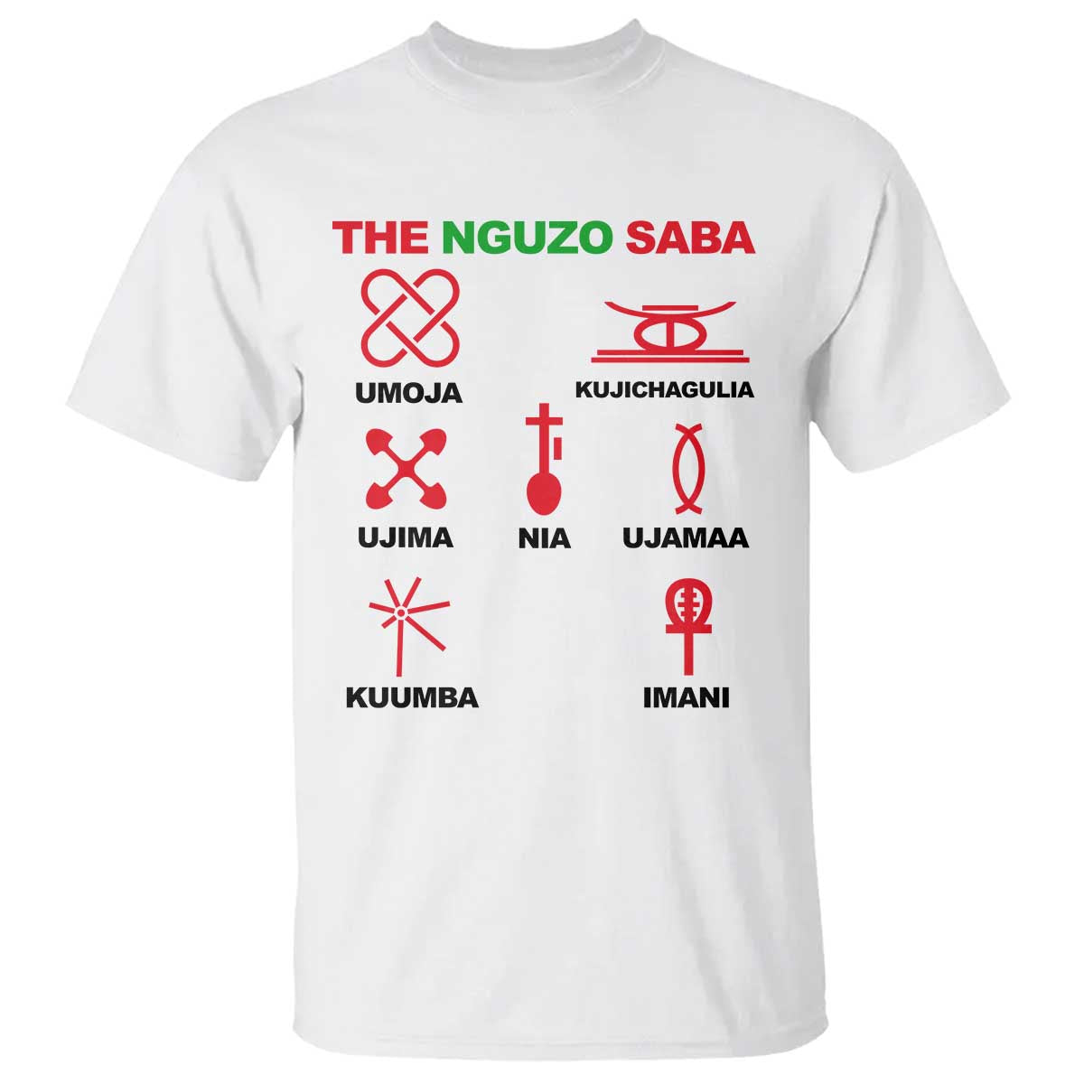 Nguzo Saba Seven Principles Of Kwanzaa Celebration Gift T Shirt - Wonder Print Shop
