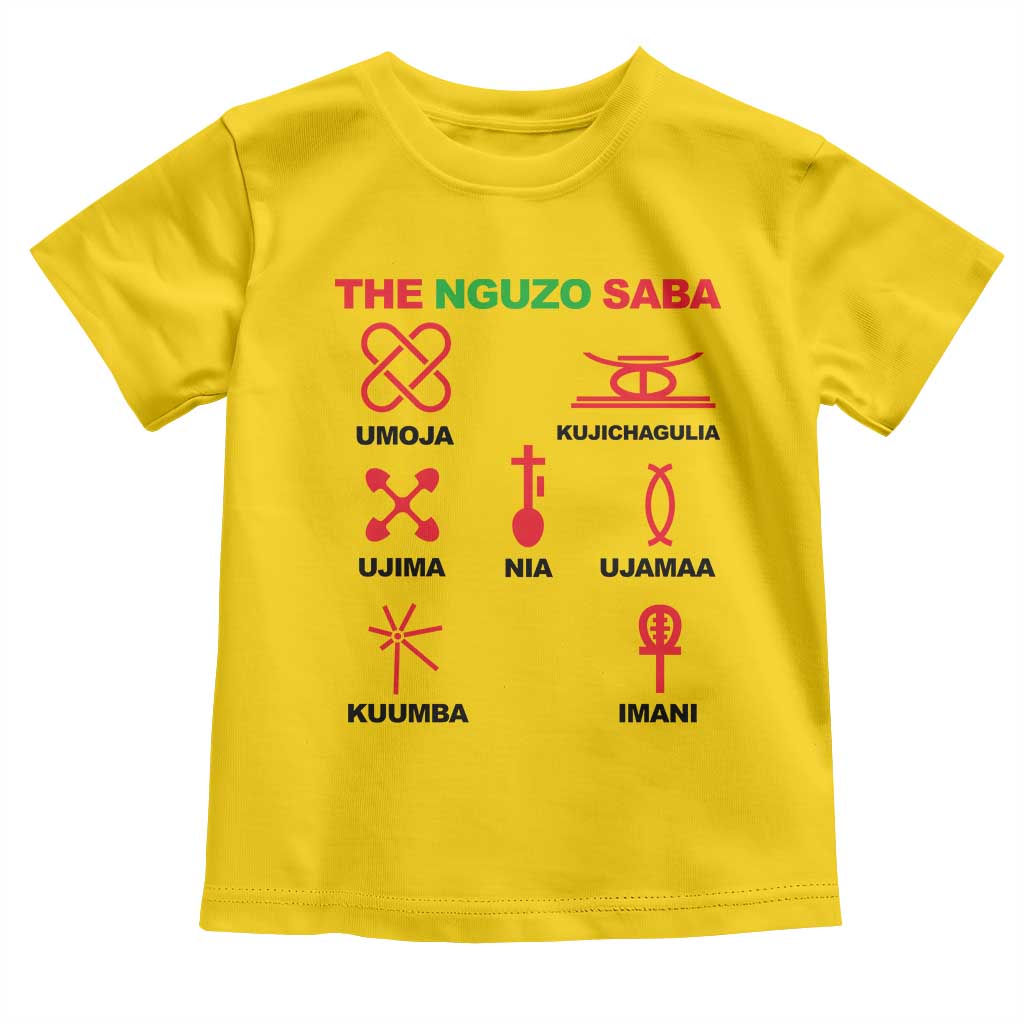 Nguzo Saba Seven Principles Of Kwanzaa Celebration Gift Toddler T Shirt - Wonder Print Shop
