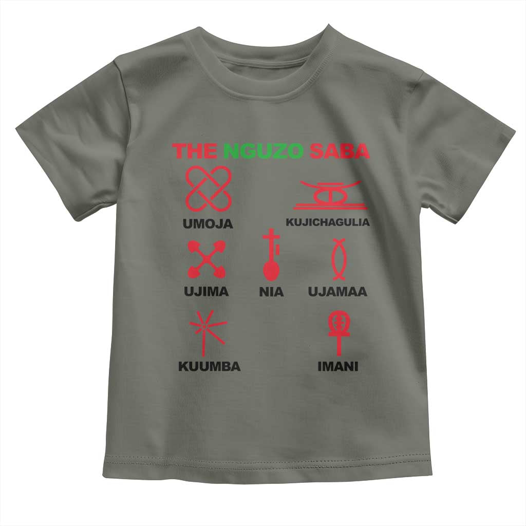 Nguzo Saba Seven Principles Of Kwanzaa Celebration Gift Toddler T Shirt - Wonder Print Shop