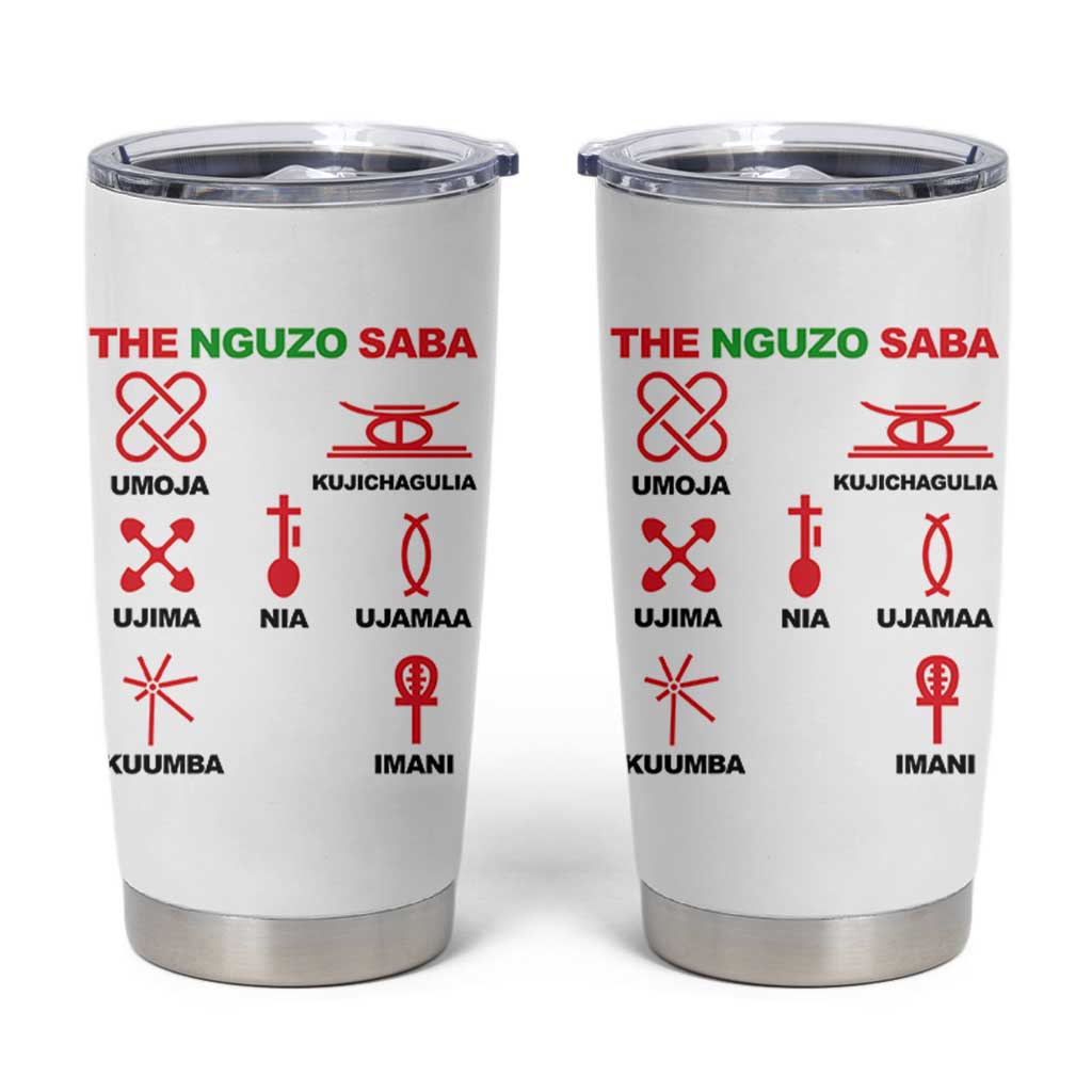 Nguzo Saba Seven Principles Of Kwanzaa Celebration Gift Tumbler Cup - Wonder Print Shop
