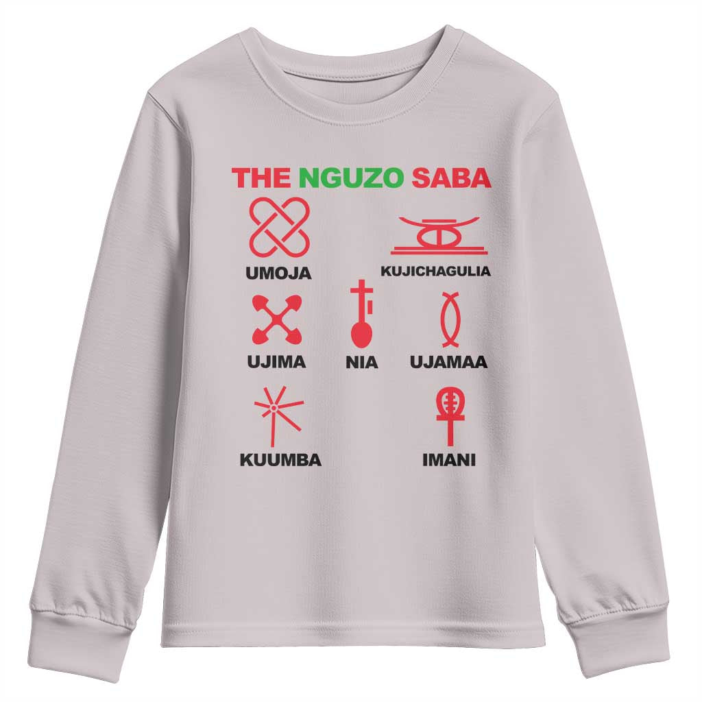 Nguzo Saba Seven Principles Of Kwanzaa Celebration Gift Youth Sweatshirt - Wonder Print Shop