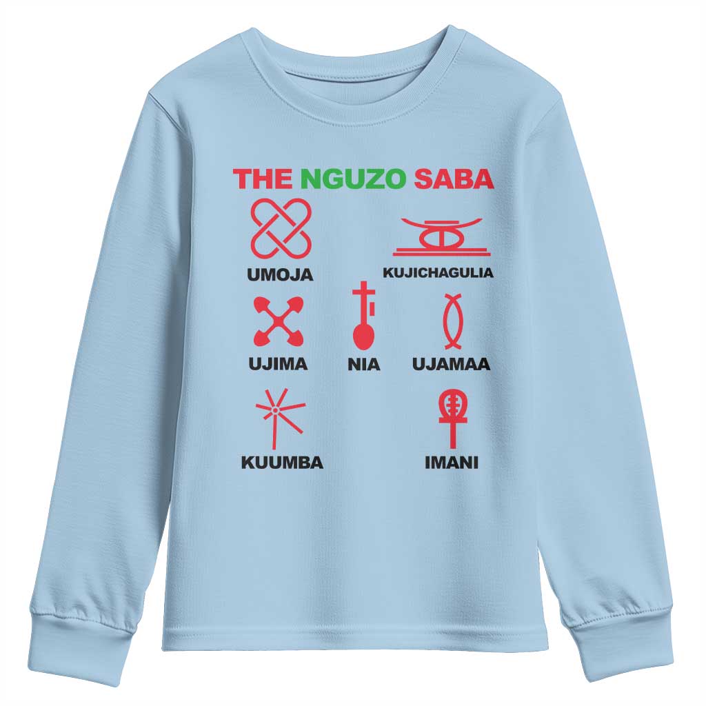 Nguzo Saba Seven Principles Of Kwanzaa Celebration Gift Youth Sweatshirt - Wonder Print Shop