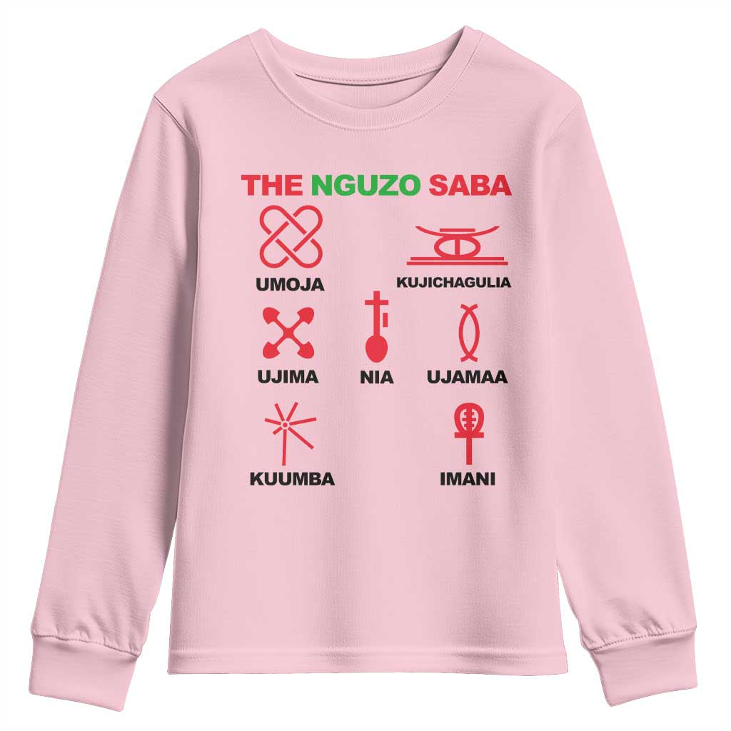 Nguzo Saba Seven Principles Of Kwanzaa Celebration Gift Youth Sweatshirt - Wonder Print Shop