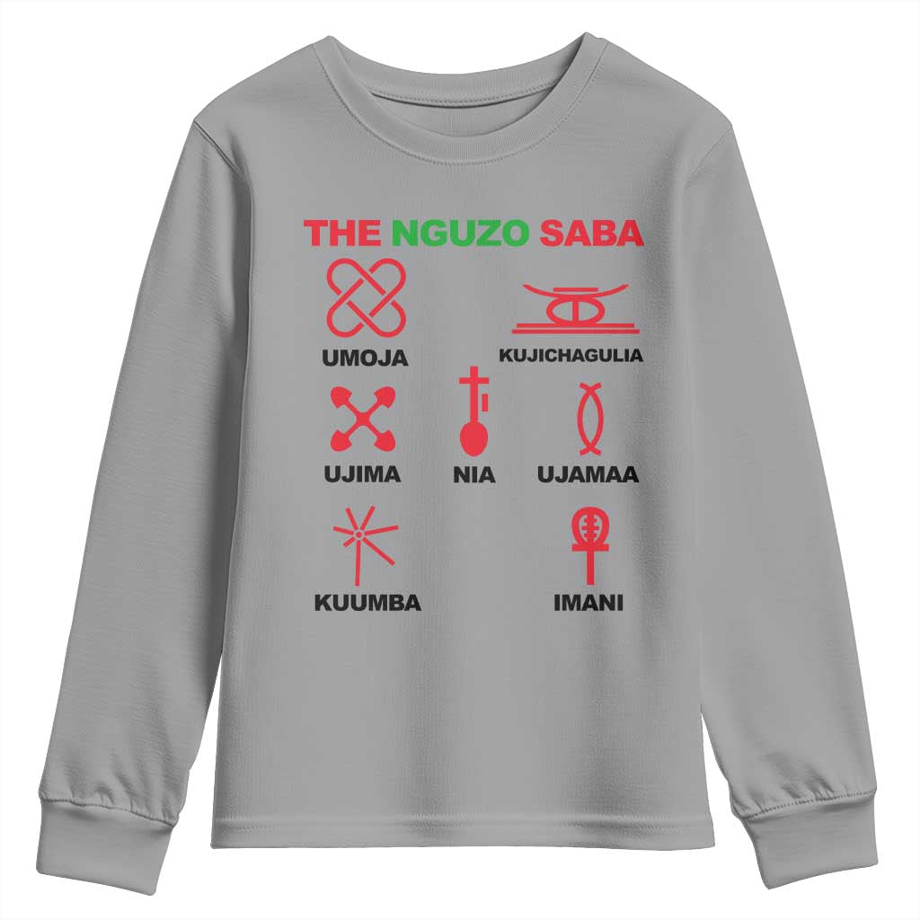 Nguzo Saba Seven Principles Of Kwanzaa Celebration Gift Youth Sweatshirt - Wonder Print Shop
