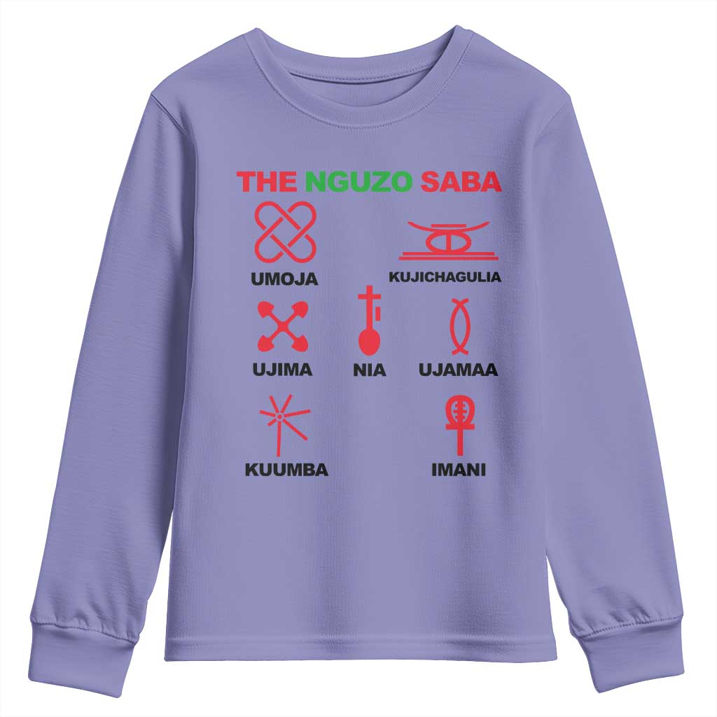 Nguzo Saba Seven Principles Of Kwanzaa Celebration Gift Youth Sweatshirt - Wonder Print Shop