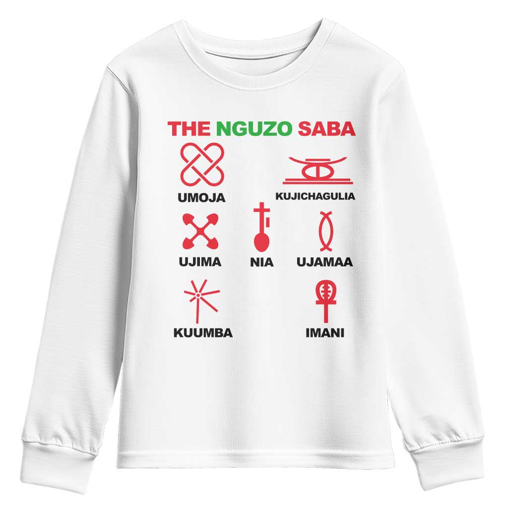 Nguzo Saba Seven Principles Of Kwanzaa Celebration Gift Youth Sweatshirt - Wonder Print Shop