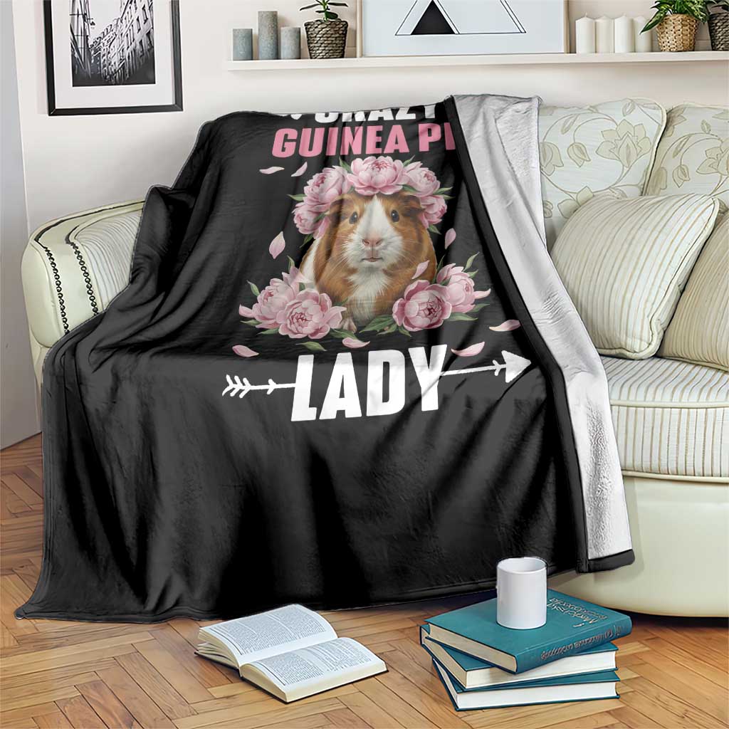Funny Crazy Guinea Pig Lady Throw Blanket Cavy Mom Gift - Wonder Print Shop