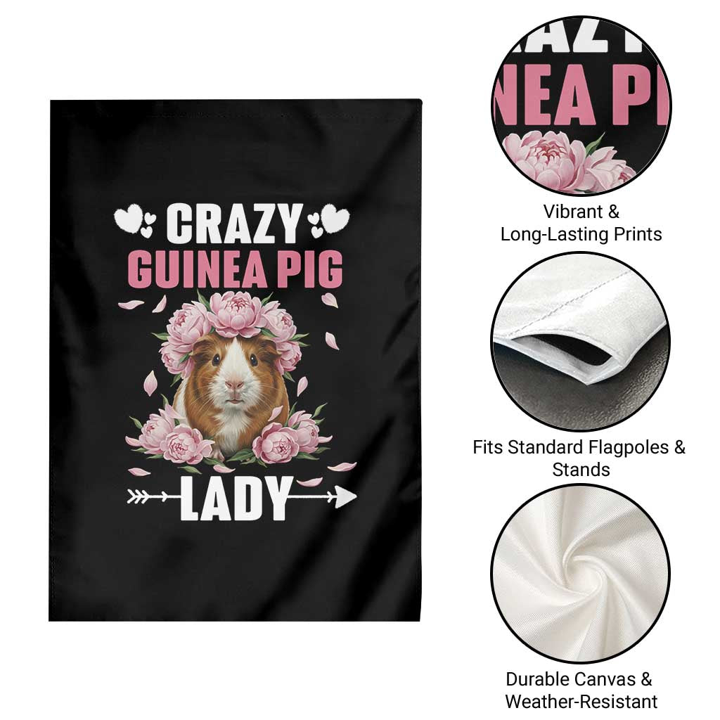 Funny Crazy Guinea Pig Lady Garden Flag Cavy Mom Gift - Wonder Print Shop