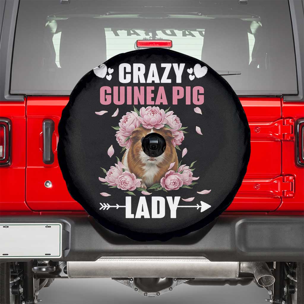 Funny Crazy Guinea Pig Lady Spare Tire Cover Cavy Mom Gift - Wonder Print Shop