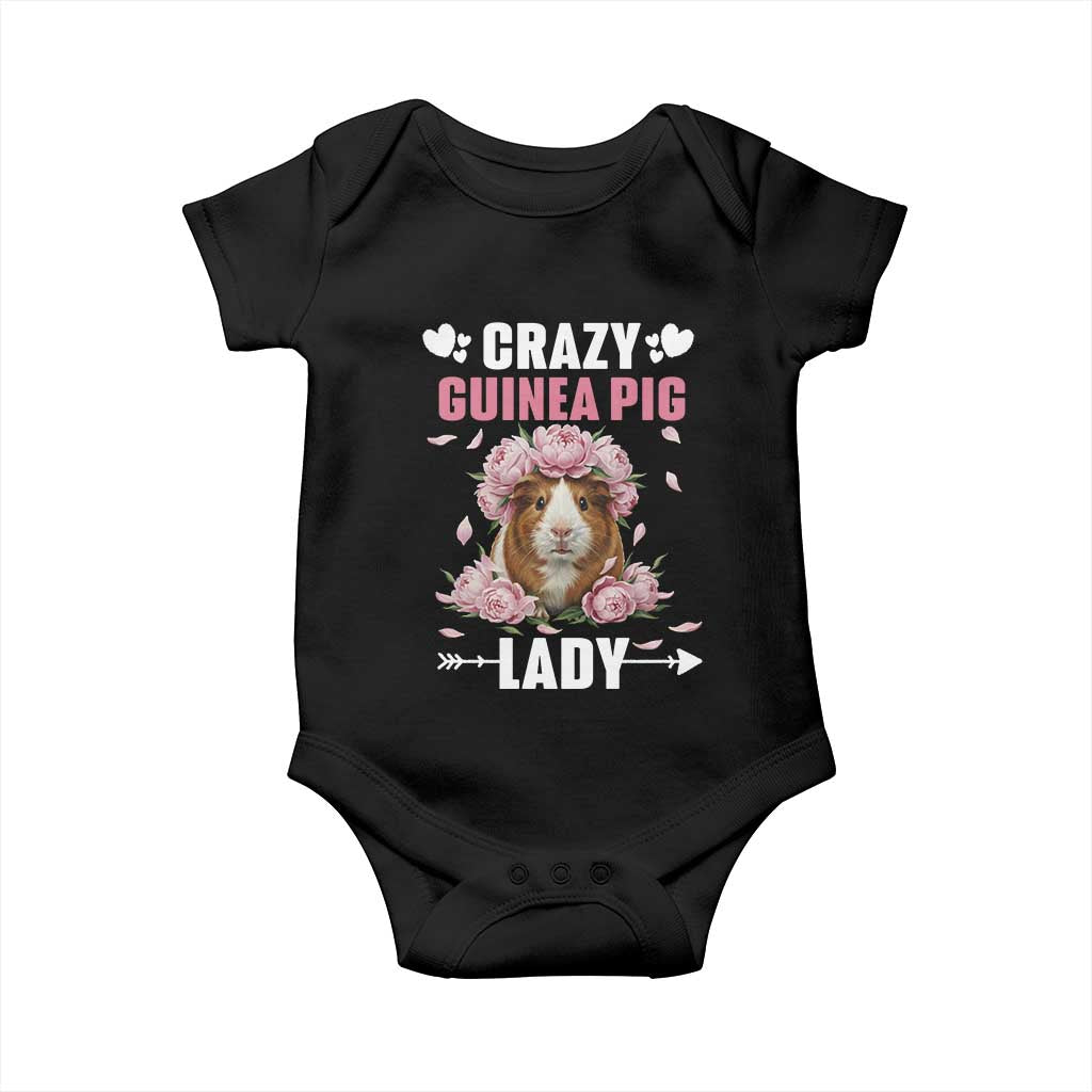 Funny Crazy Guinea Pig Lady Baby Onesie Cavy Mom Gift - Wonder Print Shop