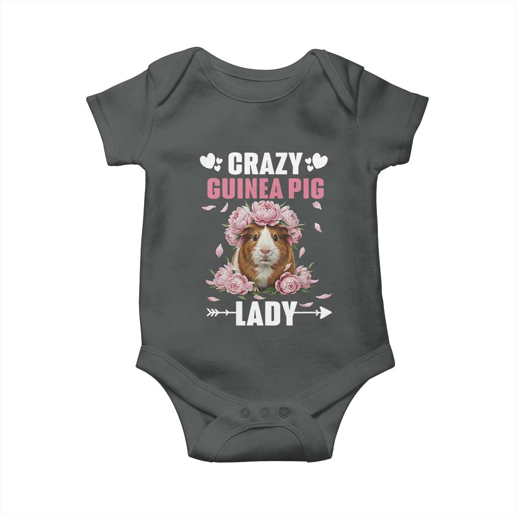Funny Crazy Guinea Pig Lady Baby Onesie Cavy Mom Gift - Wonder Print Shop