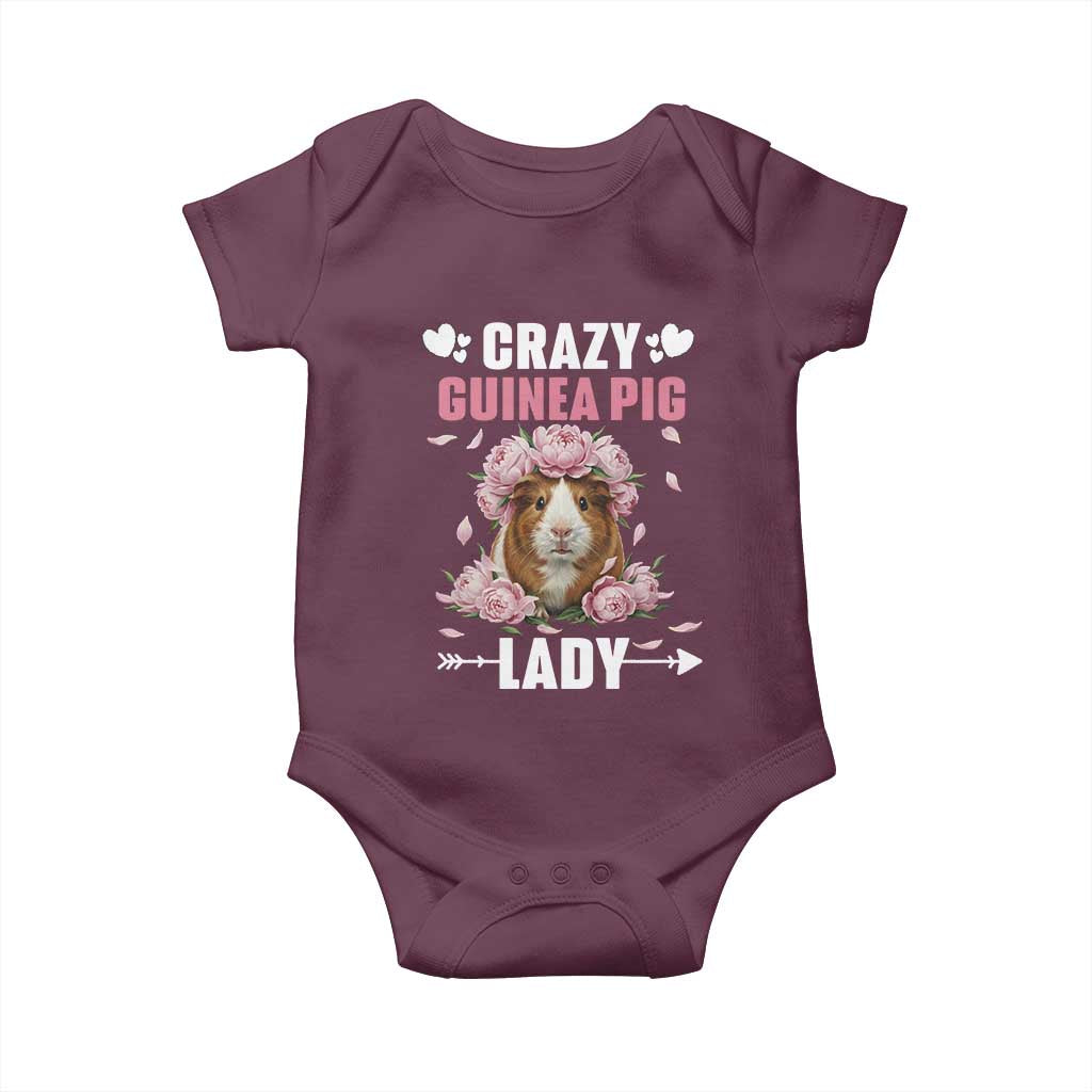 Funny Crazy Guinea Pig Lady Baby Onesie Cavy Mom Gift - Wonder Print Shop