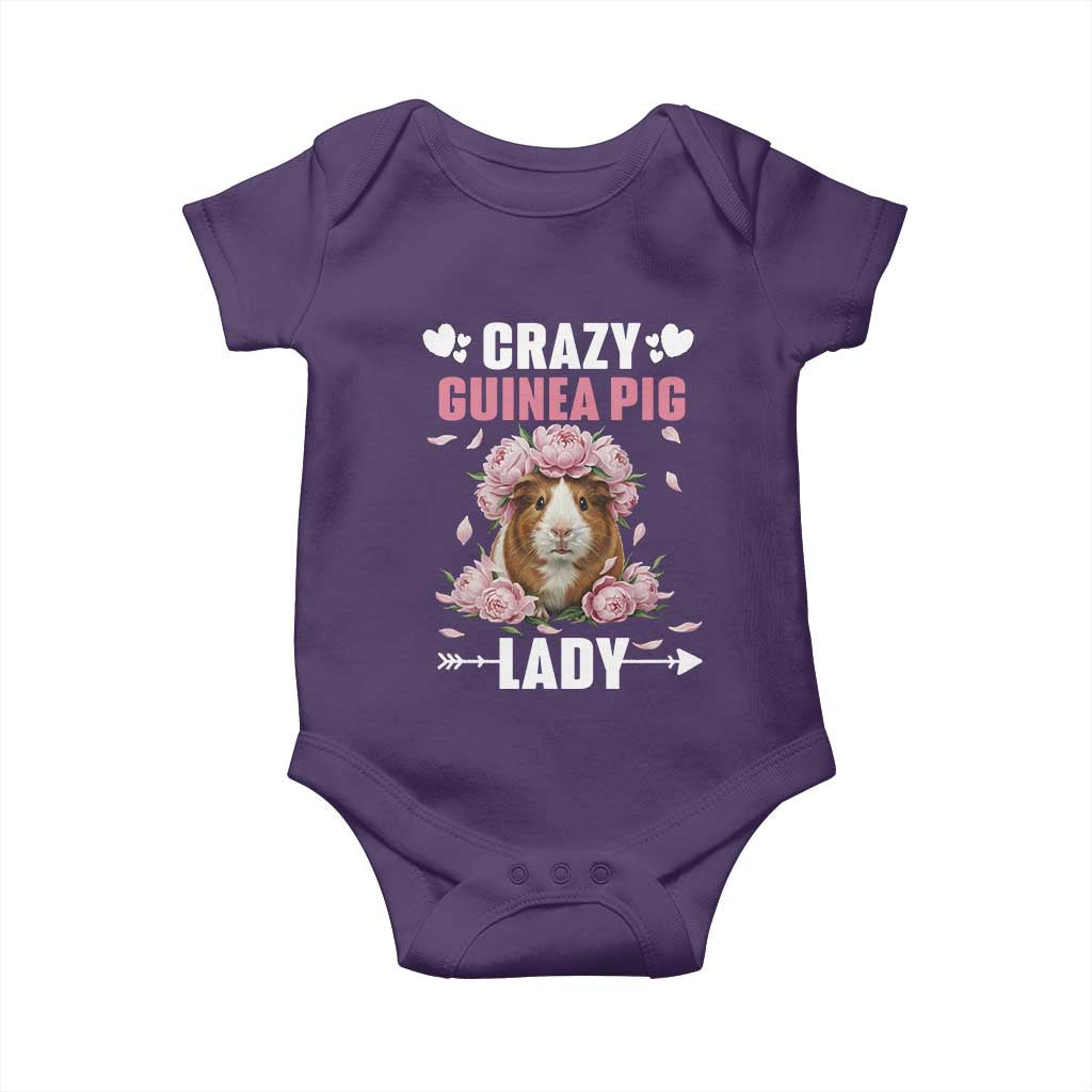 Funny Crazy Guinea Pig Lady Baby Onesie Cavy Mom Gift - Wonder Print Shop