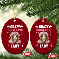 Funny Crazy Guinea Pig Lady Ceramic Ornament Cavy Mom Gift - Wonder Print Shop