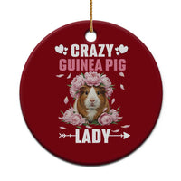 Funny Crazy Guinea Pig Lady Ceramic Ornament Cavy Mom Gift - Wonder Print Shop