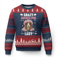 Funny Crazy Guinea Pig Lady Ugly Christmas Sweater Cavy Mom Gift - Wonder Print Shop