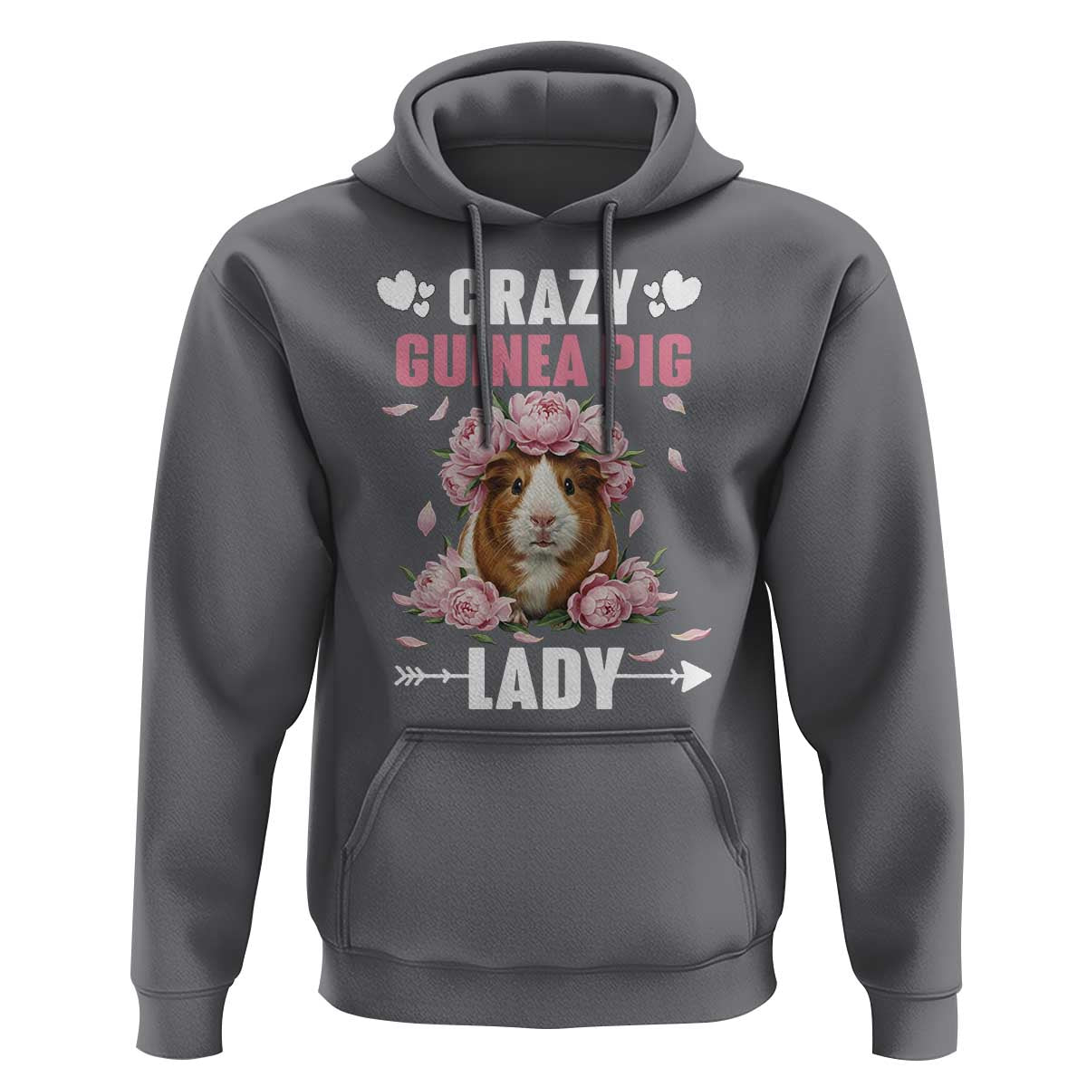 Funny Crazy Guinea Pig Lady Hoodie Cavy Mom Gift - Wonder Print Shop