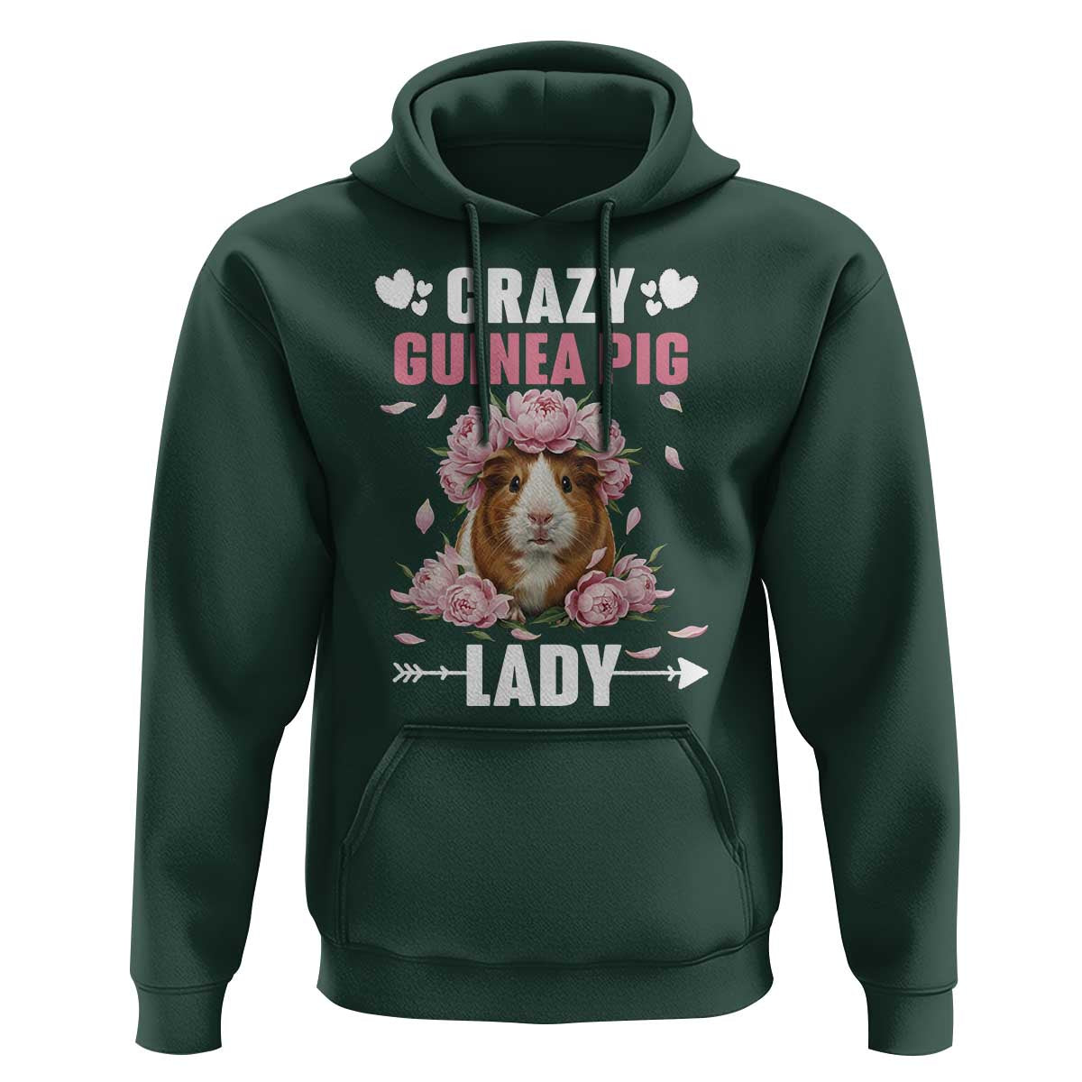 Funny Crazy Guinea Pig Lady Hoodie Cavy Mom Gift - Wonder Print Shop