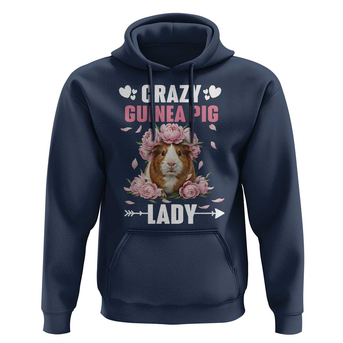 Funny Crazy Guinea Pig Lady Hoodie Cavy Mom Gift - Wonder Print Shop