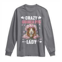 Funny Crazy Guinea Pig Lady Long Sleeve Shirt Cavy Mom Gift - Wonder Print Shop